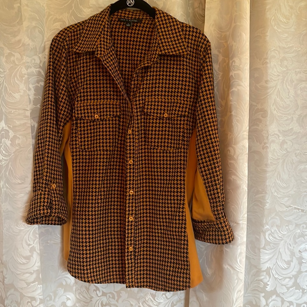 Gold & Black Houndstooth Zac & Rachel Shirt